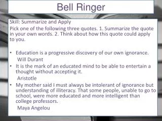 Bell Ringer