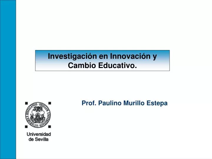investigaci n en innovaci n y cambio educativo