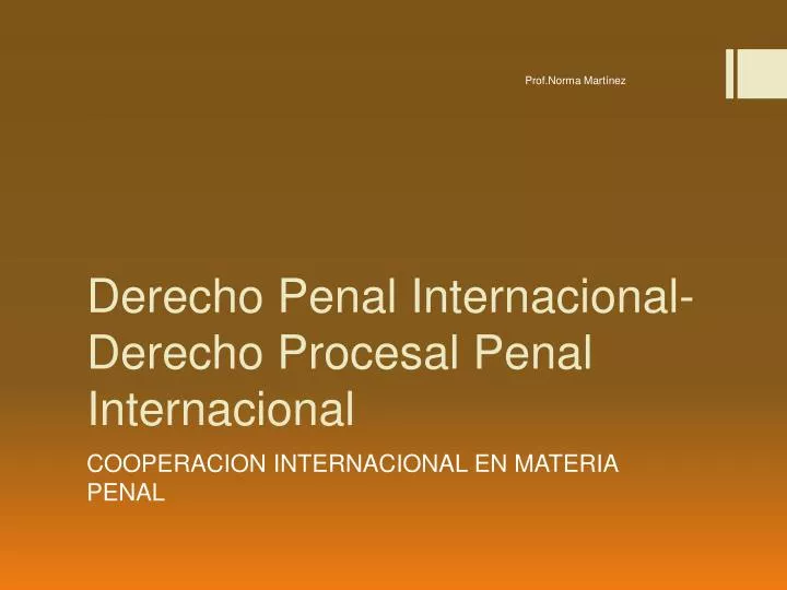 derecho penal internacional derecho procesal penal internacional