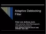 Adaptive Deblocking Filter - slide 1