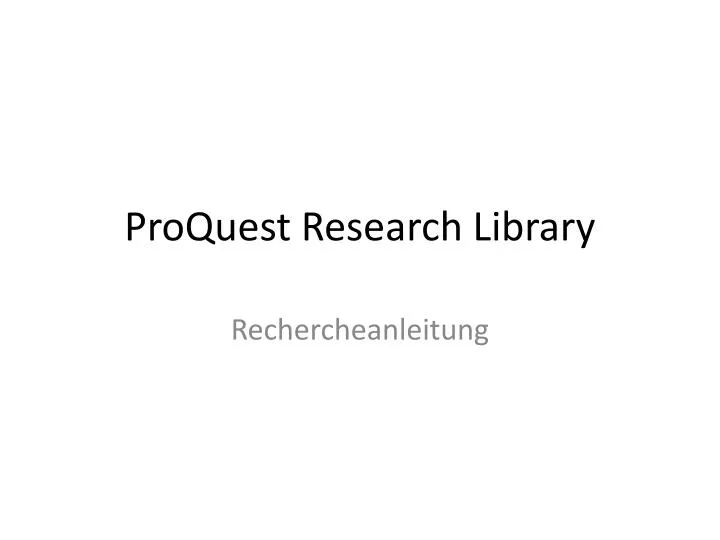 proquest research library