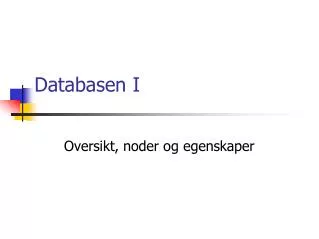 databasen i