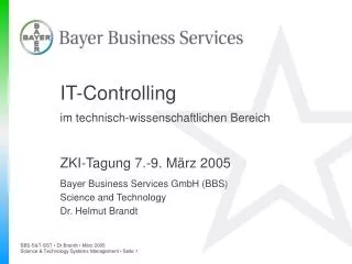 it controlling im technisch wissenschaftlichen bereich