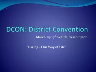 DCON : District Convention