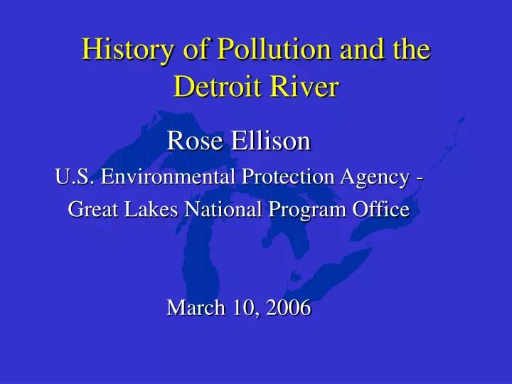 history of pollution and the detroit river