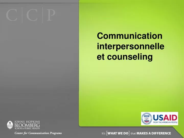 communication interpersonnelleet counseling