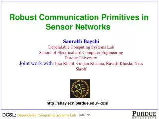 Robust Communication Primitives in Sensor Networks
