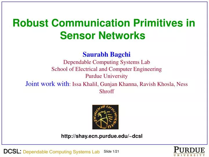 robust communication primitives in sensor networks