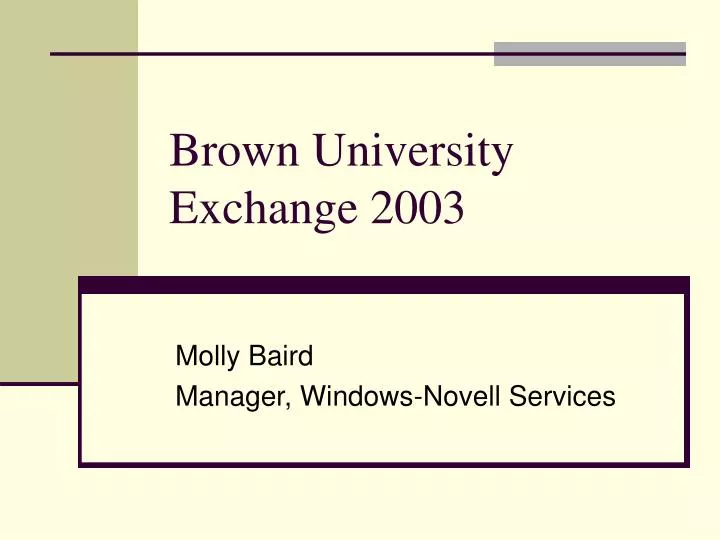 brown university exchange 2003