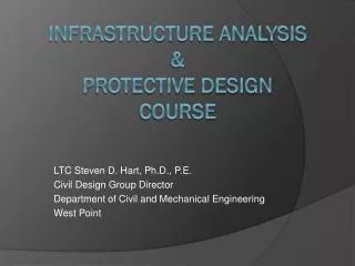 Infrastructure Analysis &amp; Protective Design course