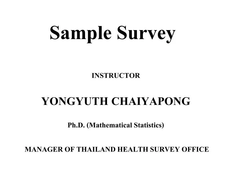 sample survey