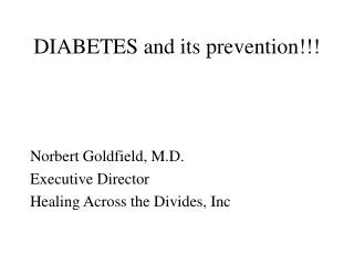 DIABETES and its prevention!!!