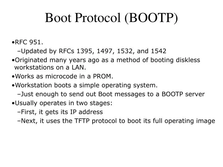 boot protocol bootp