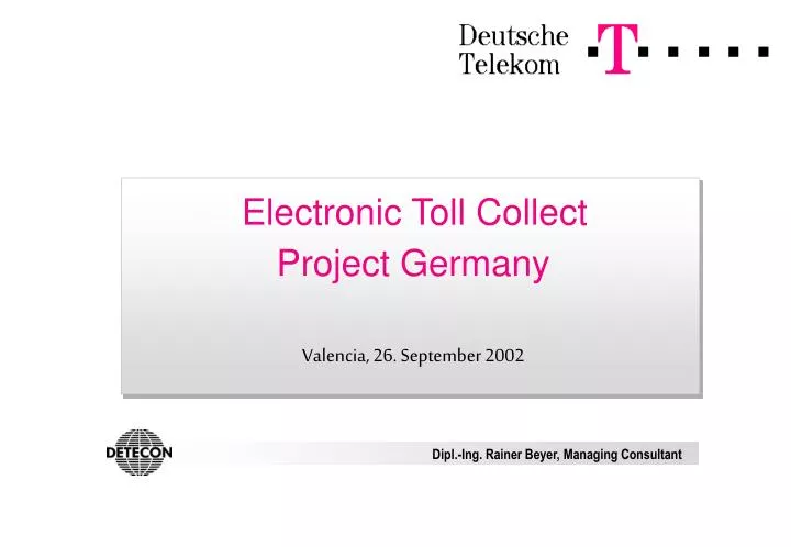 electronic toll collect project germany valencia 26 september 2002
