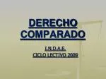 DERECHO COMPARADO - slide 1