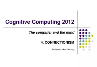 Cognitive Computing 2012