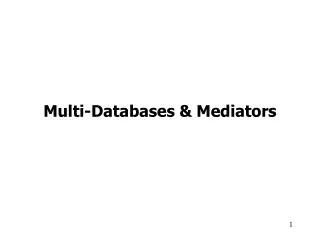 Multi-Databases &amp; Mediators