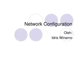 network configuration
