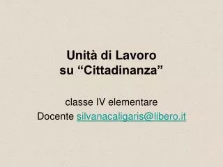 unit di lavoro su cittadinanza