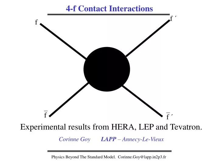 4 f contact interactions