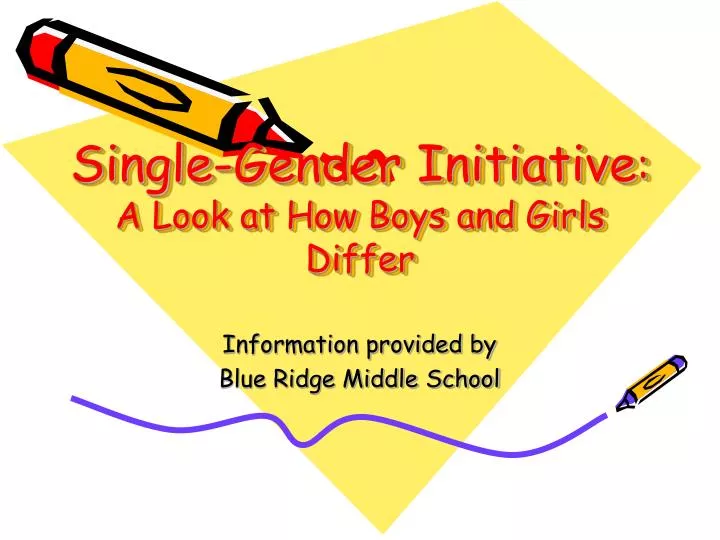 single gender initiative a look at how boys and girls differ