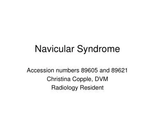Navicular Syndrome
