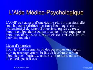 l aide m dico psychologique