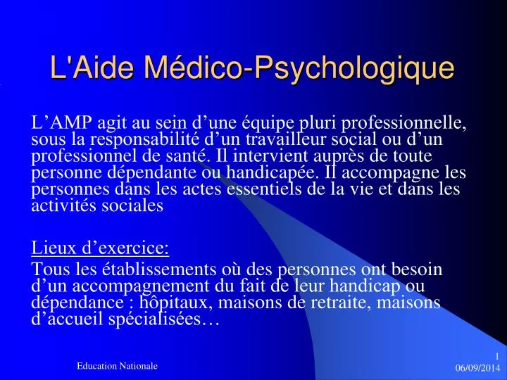 l aide m dico psychologique