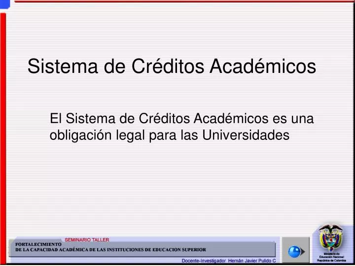 sistema de cr ditos acad micos