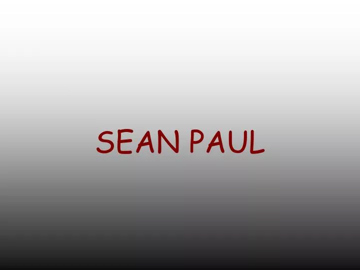 sean paul