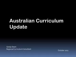 Australian Curriculum Update