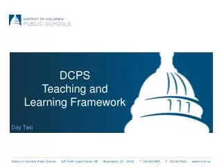 DCPS Teaching and Learning Framework