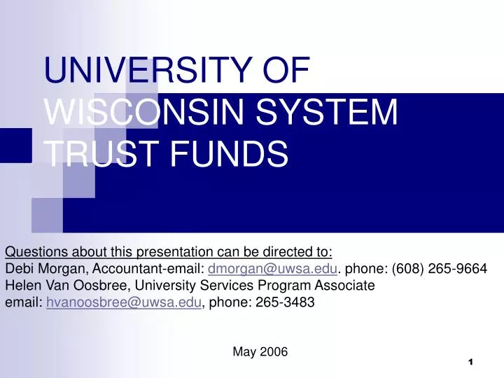 university of wisconsin system trust funds