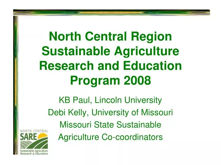 north central region sustainable agriculture research and education program 2008