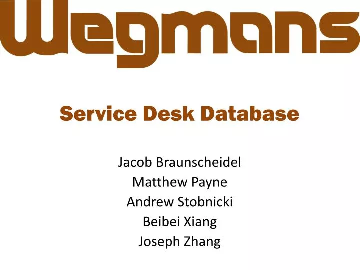 service desk database