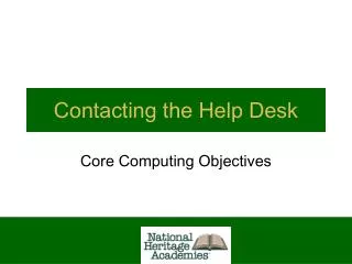 Contacting the Help Desk