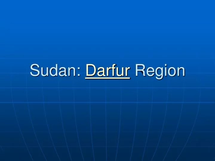 sudan darfur region