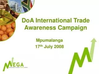 DoA International Trade Awareness Campaign