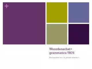 woordenschat grammatica tb76