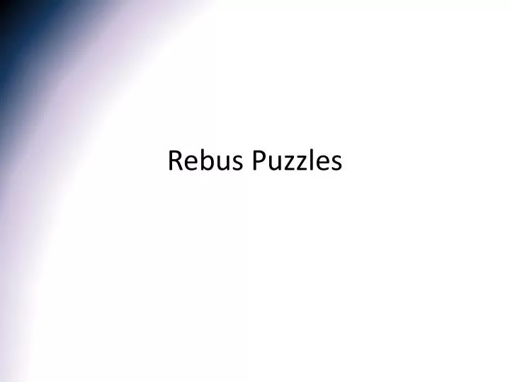 rebus puzzles