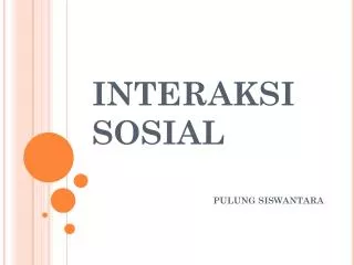 interaksi sosial