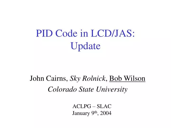 pid code in lcd jas update