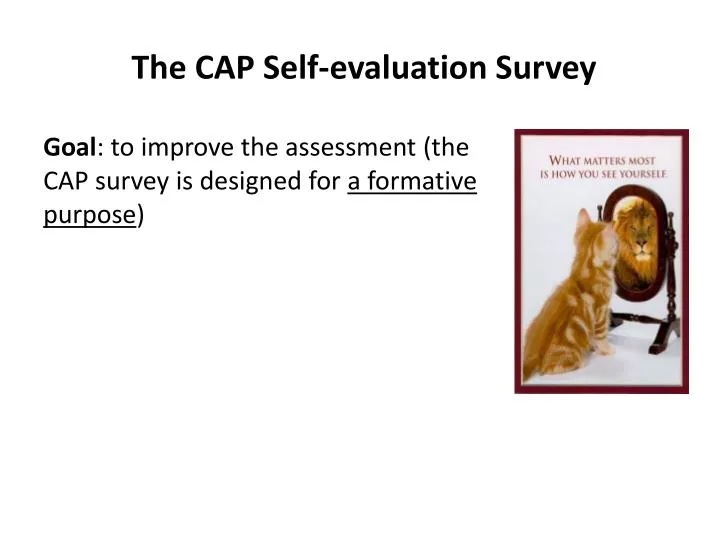 the cap self evaluation survey