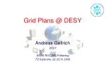 Grid Plans @ DESY - slide 1