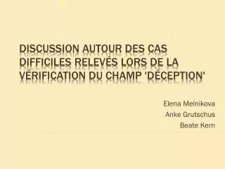elena melnikova anke grutschus beate kern