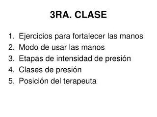 3ra clase