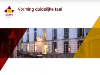 vorming duidelijke taal
