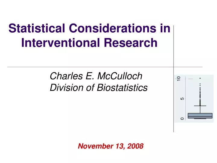 statistical considerations in interventional research