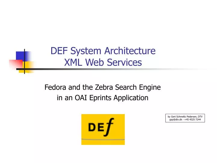 def system architecture xml web services