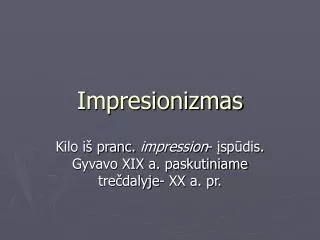 impresionizmas